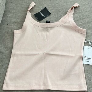 Forever 21 tank tops ribbed brown cream